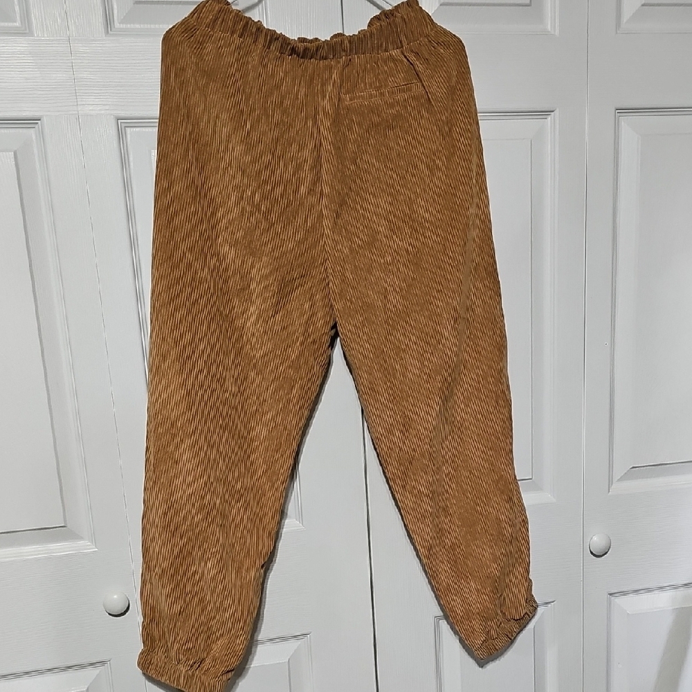 Easel NWT Ribbed Drawstring Pants - Camel - Picture 4 of 4